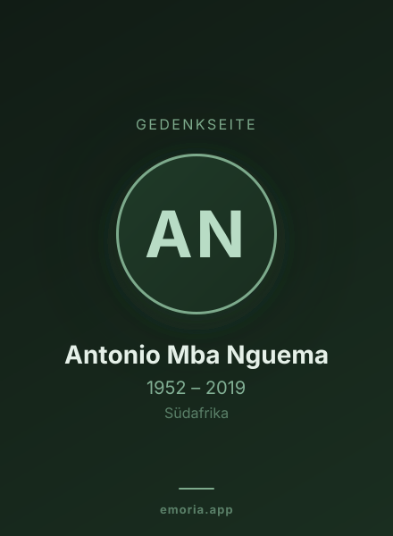 Gedenkportrait von Antonio Mba Nguema