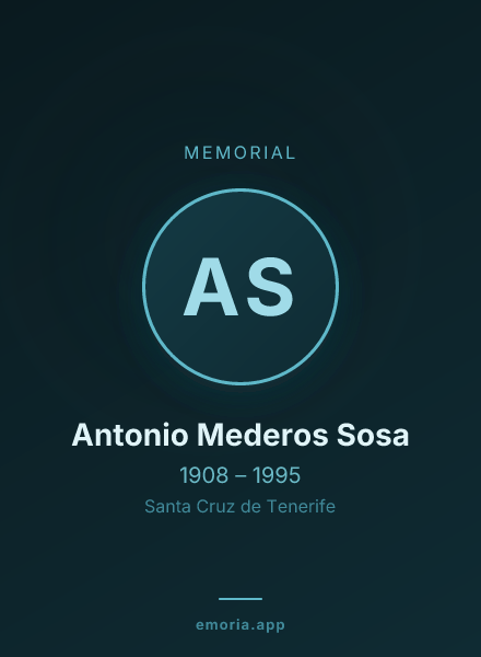 Memorial portrait of Antonio Mederos Sosa