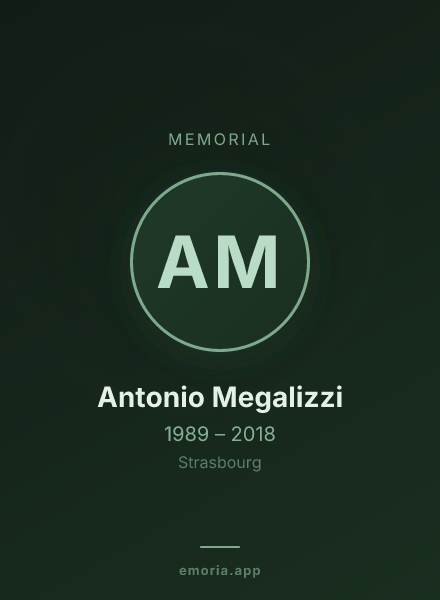Memorial portrait of Antonio Megalizzi