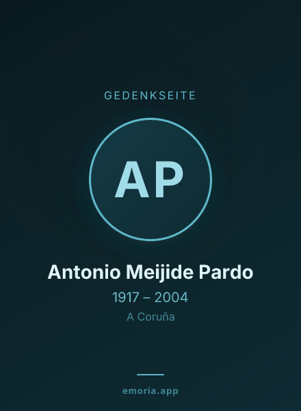 Gedenkportrait von Antonio Meijide Pardo