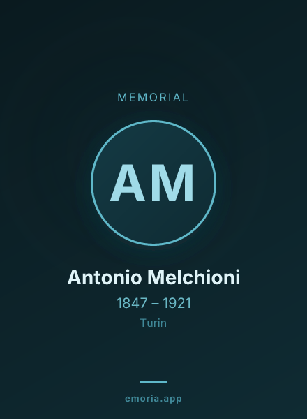 Memorial portrait of Antonio Melchioni