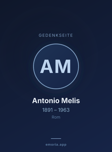 Gedenkportrait von Antonio Melis