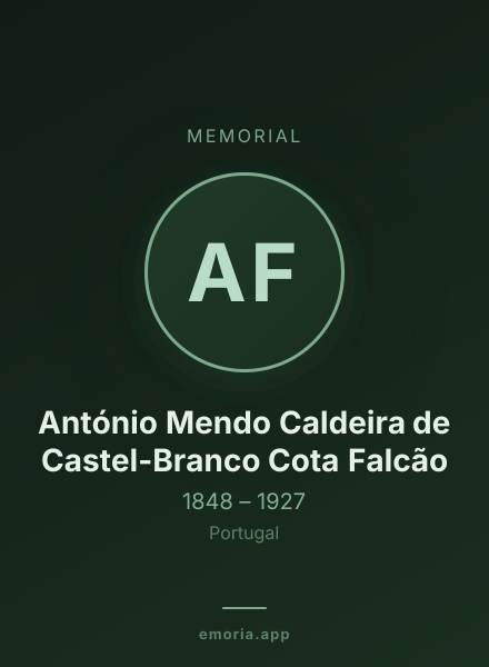 Memorial portrait of António Mendo Caldeira de Castel-Branco Cota Falcão