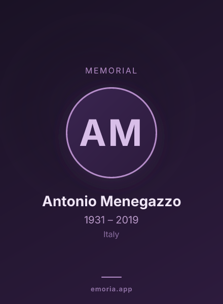 Memorial portrait of Antonio Menegazzo