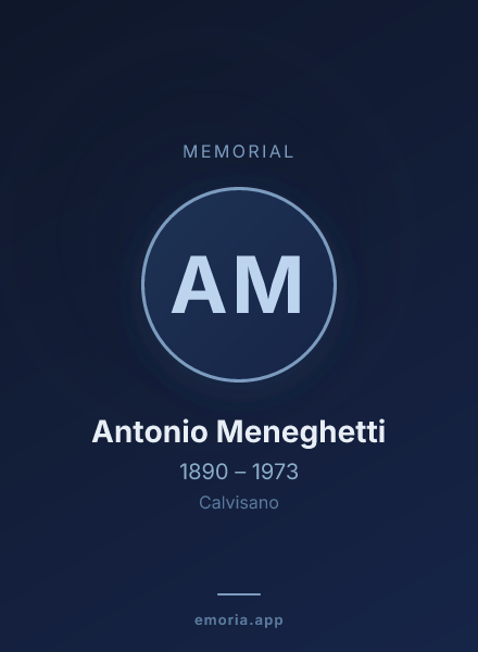 Memorial portrait of Antonio Meneghetti