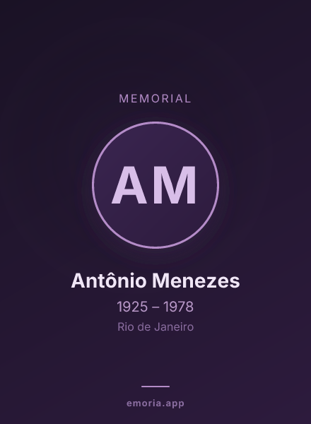 Memorial portrait of Antônio Menezes