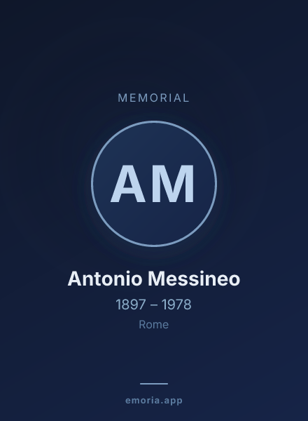Memorial portrait of Antonio Messineo