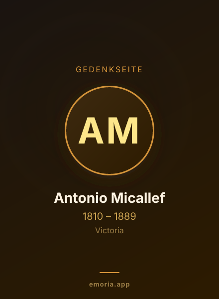 Gedenkportrait von Antonio Micallef