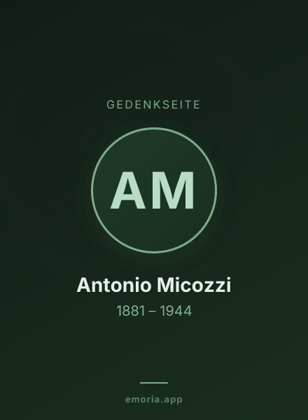 Gedenkportrait von Antonio Micozzi