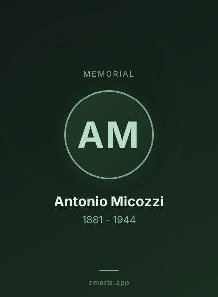 Memorial portrait of Antonio Micozzi