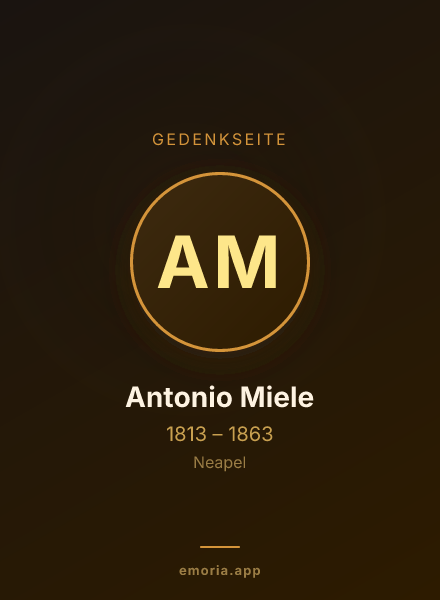 Gedenkportrait von Antonio Miele