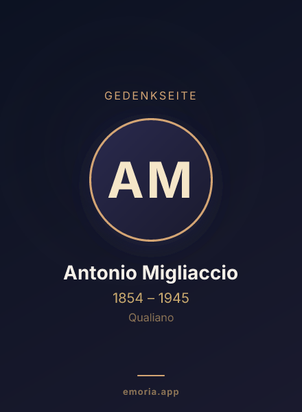 Gedenkportrait von Antonio Migliaccio