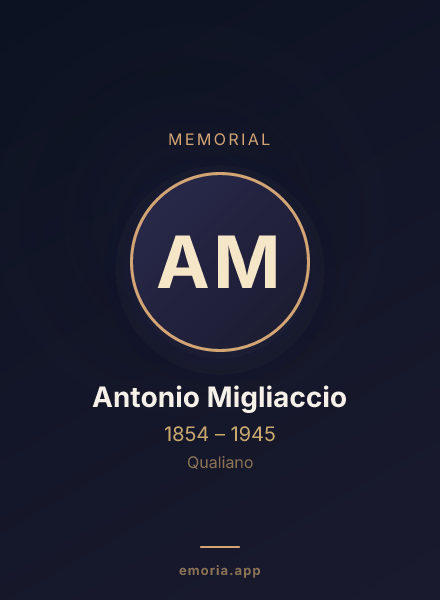 Memorial portrait of Antonio Migliaccio