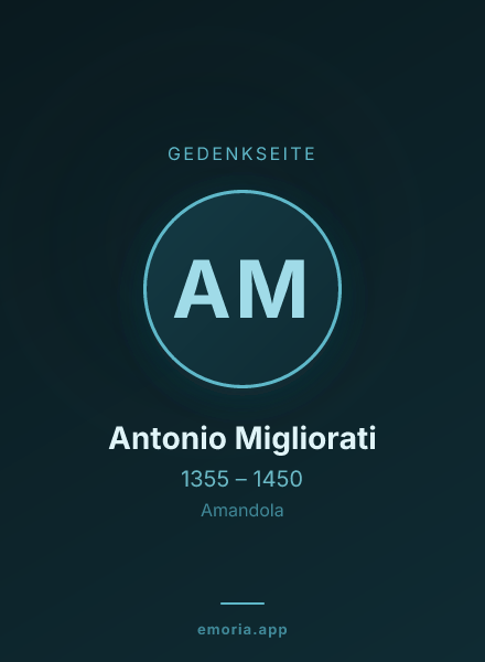 Gedenkportrait von Antonio Migliorati