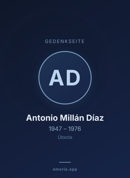 Gedenkportrait von Antonio Millán Díaz