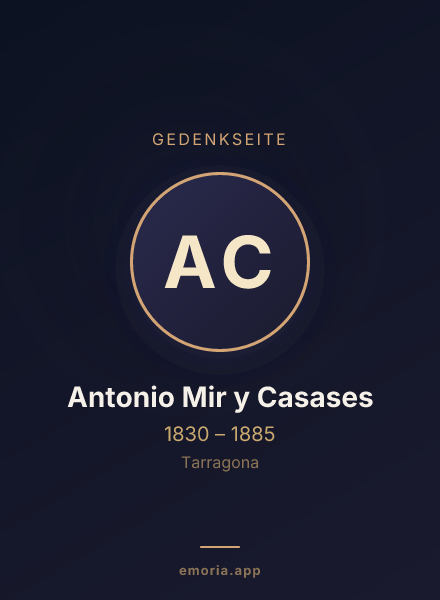 Gedenkportrait von Antonio Mir y Casases