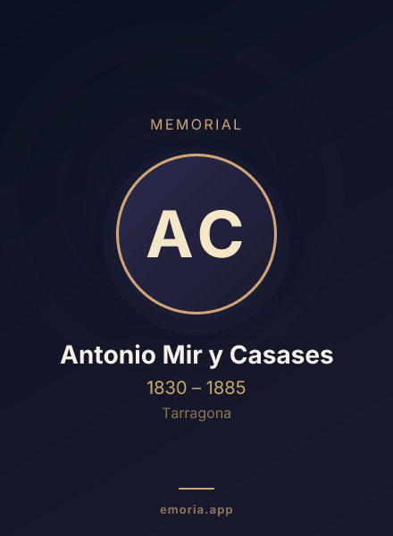 Memorial portrait of Antonio Mir y Casases