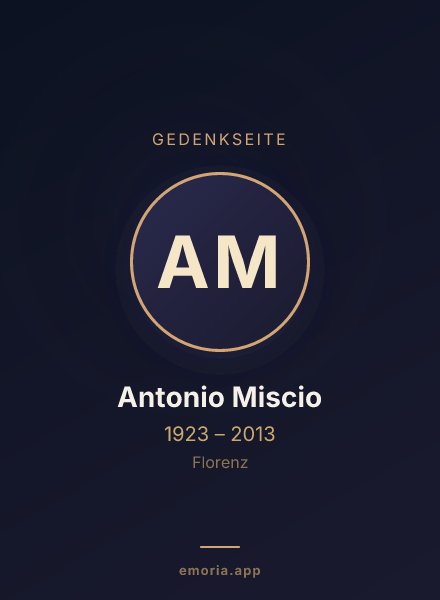 Gedenkportrait von Antonio Miscio