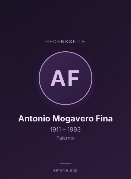 Gedenkportrait von Antonio Mogavero Fina