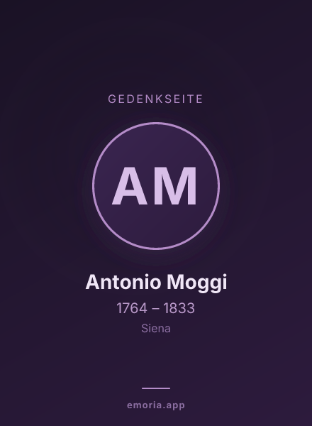 Gedenkportrait von Antonio Moggi