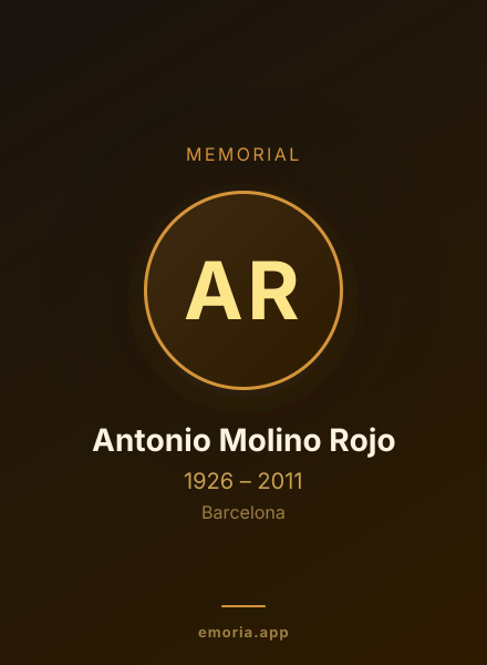 Memorial portrait of Antonio Molino Rojo