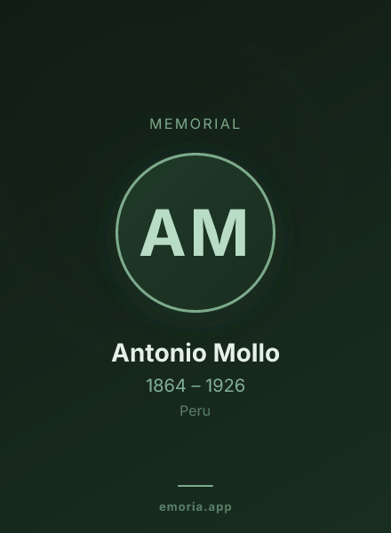 Memorial portrait of Antonio Mollo
