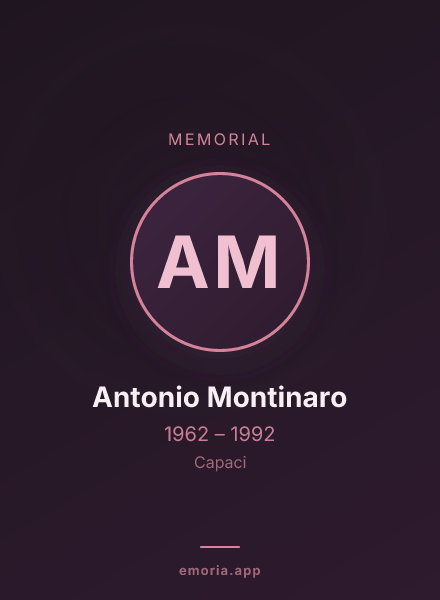 Memorial portrait of Antonio Montinaro
