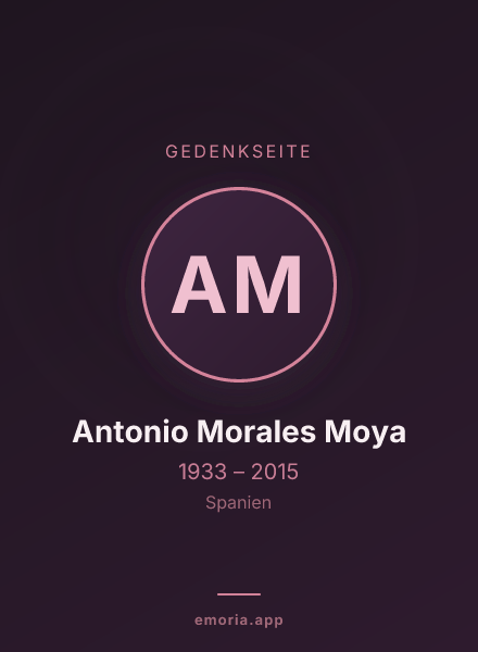 Gedenkportrait von Antonio Morales Moya