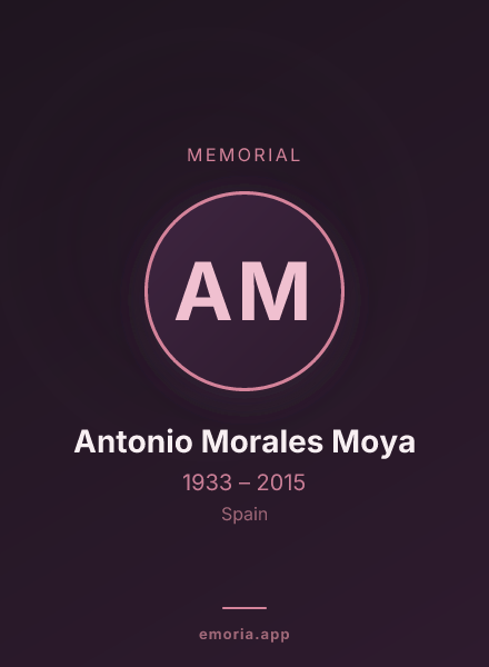 Memorial portrait of Antonio Morales Moya