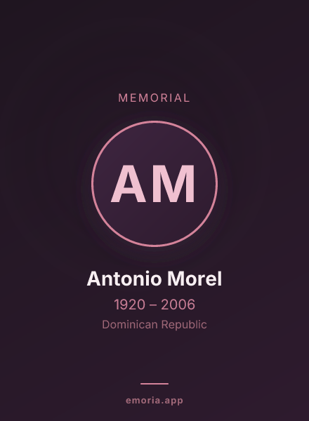 Memorial portrait of Antonio Morel
