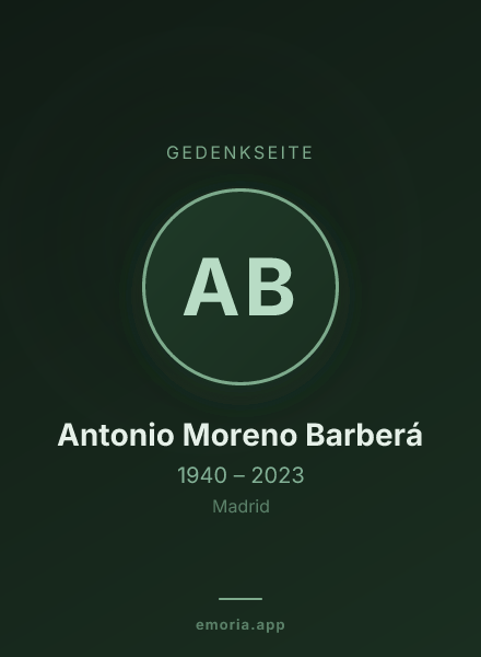 Gedenkportrait von Antonio Moreno Barberá