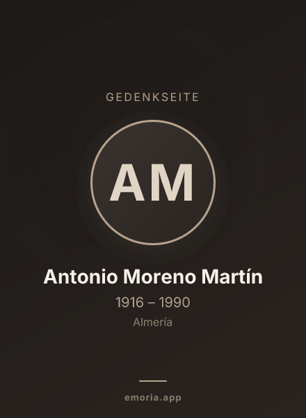 Gedenkportrait von Antonio Moreno Martín