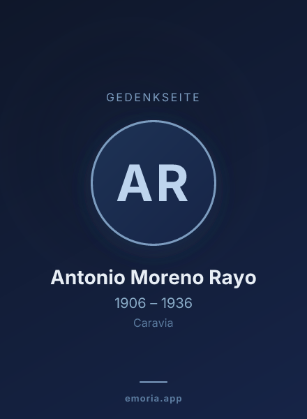Gedenkportrait von Antonio Moreno Rayo
