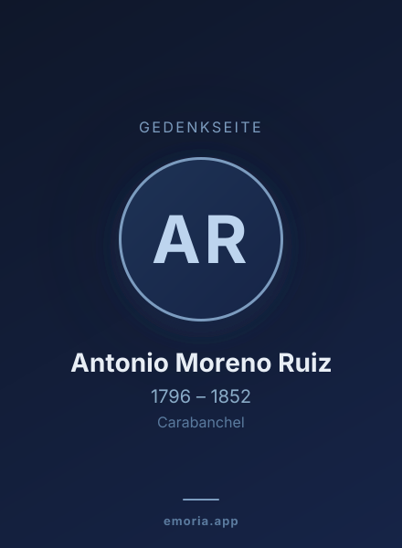 Gedenkportrait von Antonio Moreno Ruiz