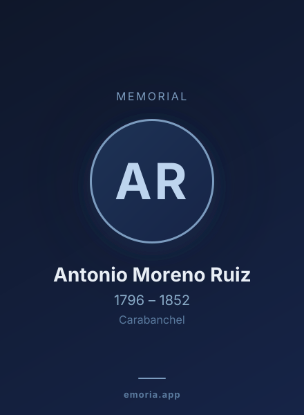 Memorial portrait of Antonio Moreno Ruiz