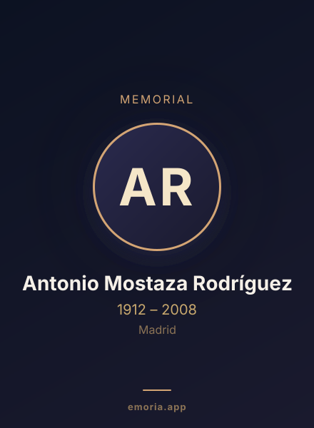 Memorial portrait of Antonio Mostaza Rodríguez