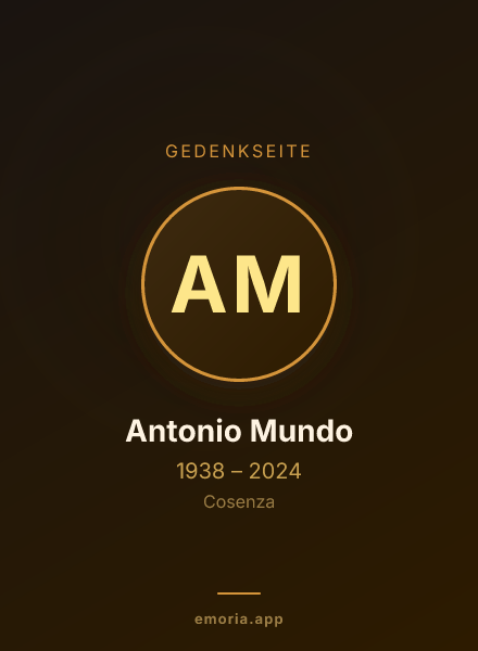 Gedenkportrait von Antonio Mundo