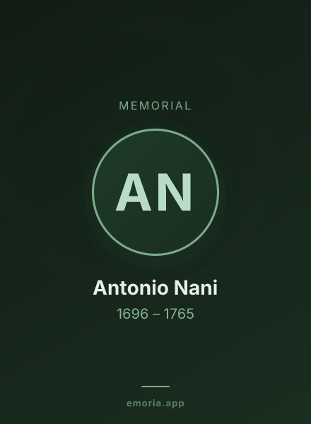 Memorial portrait of Antonio Nani