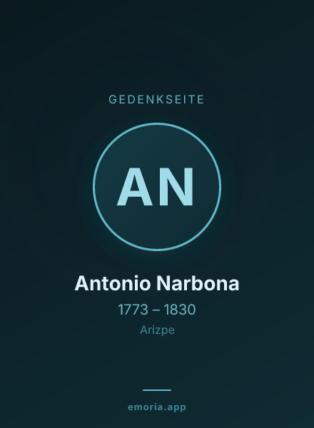 Gedenkportrait von Antonio Narbona