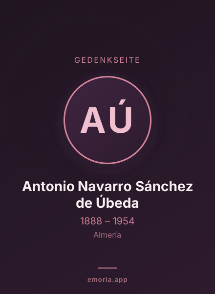 Gedenkportrait von Antonio Navarro Sánchez de Úbeda