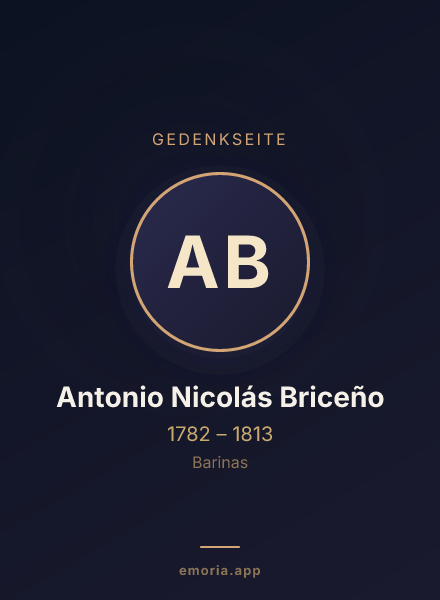 Gedenkportrait von Antonio Nicolás Briceño