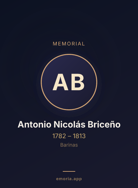 Memorial portrait of Antonio Nicolás Briceño
