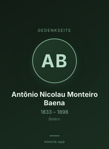 Gedenkportrait von Antônio Nicolau Monteiro Baena