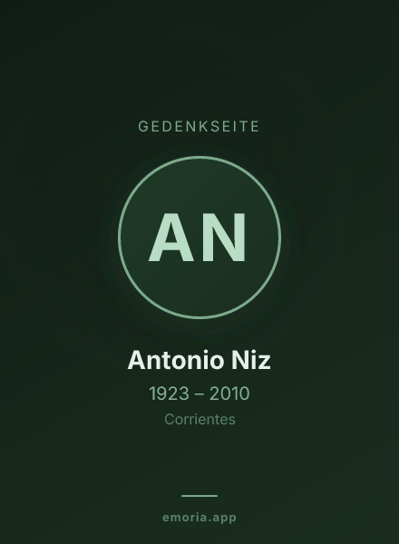 Gedenkportrait von Antonio Niz
