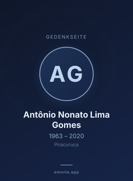 Gedenkportrait von Antônio Nonato Lima Gomes