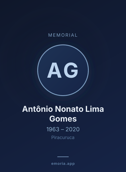 Memorial portrait of Antônio Nonato Lima Gomes