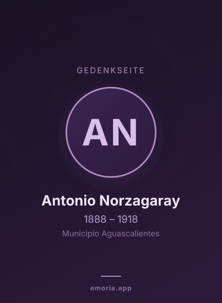 Gedenkportrait von Antonio Norzagaray