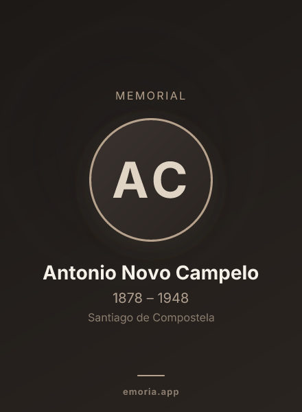 Memorial portrait of Antonio Novo Campelo