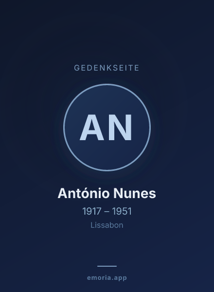 Gedenkportrait von António Nunes