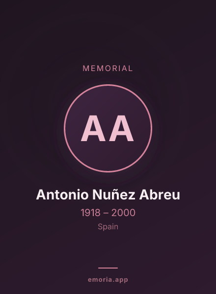 Memorial portrait of Antonio Nuñez Abreu